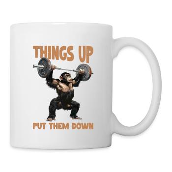 I Pick Things Up And Put Them Down 41 - Tasse - Weiß - Rechts
