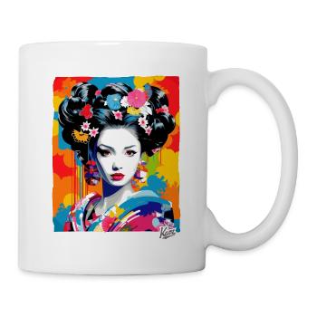 Fantastic Colorful Japanese Geisha - Mug - white - Right