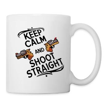 RESTEZ CALME ET TIREZ DROIT - Mug blanc - blanc - Droite