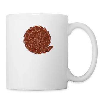 Gerolltes Schuppentierhemd Gefährdet Rette das Schuppentier - Tasse - Weiß - Rechts