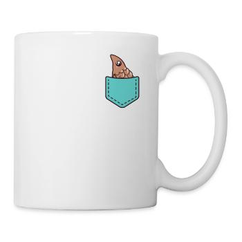 Pocket Pangolin T-Shirt Funny Fake Pocket Anteater - Mug - white - Right