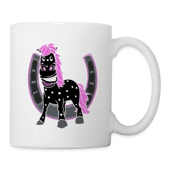 Cheval Chevaux Fer à cheval Cavalier Cavalier Cheval Drôle - Mug blanc - blanc - Droite