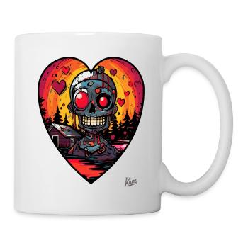 Ein Herz für Camping-Sumpf-Cyborg-Roboter - Tasse - Weiß - Rechts