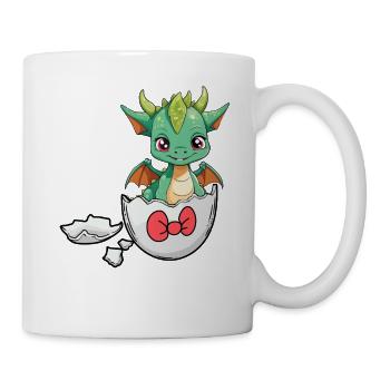 Dragon Dragon Coquille d’oeuf Hatch Bébé Enfant - Mug blanc - blanc - Droite