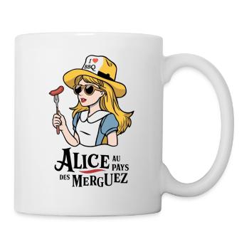 Alice au Pays des Merguez - I Love BBQ - Mug blanc - blanc - Droite