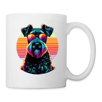 Retro Sonnenuntergang Sonnenbrille Kerry Blue Terrier - Tasse - Weiß - Rechts