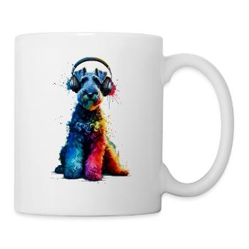 Splash Art Kopfhörer Kerry Blue Terrier Terrier - Tasse - Weiß - Rechts