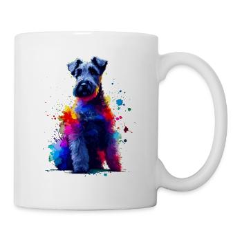 Bunte Splash Art Kerry Blue Terrier Terrier - Tasse - Weiß - Rechts