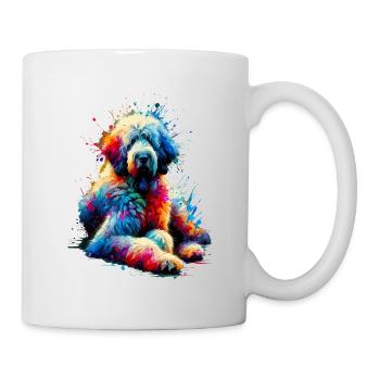 Colorful Splash Art Komondor Chien de berger hongrois - Mug blanc - blanc - Droite
