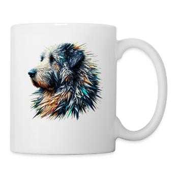Polygone Art Komondor Chien de berger hongrois Komondors - Mug blanc - blanc - Droite