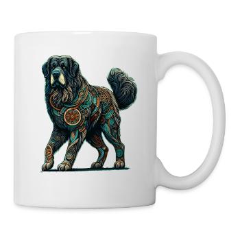 Mandala Art Komondor Hungarian Sheepdog Komondors - Mug - white - Right