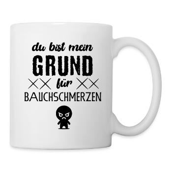 du bist - lustiger Spruch - witziges Shirt - fies - Tasse - Weiß - Rechts