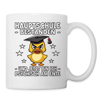 Abschlussklasse | Quali | Hauptschule bestanden - Tasse - Weiß - Rechts