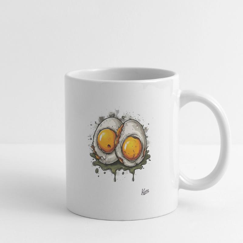 Fried eggs, 2 times boiled disgusting egg Mug