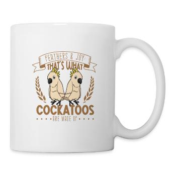 Federn und Freude - Kakadu - Tasse - Weiß - Rechts