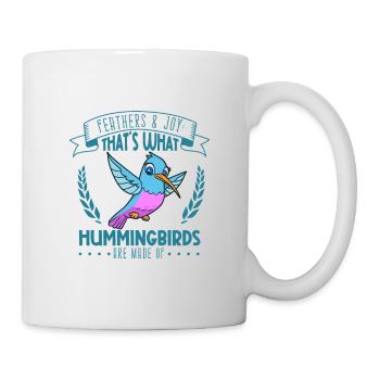 Federn und Freude - Kolibri - Tasse - Weiß - Rechts