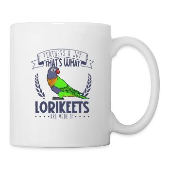 Federn und Freude - Lori - Tasse - Weiß - Rechts