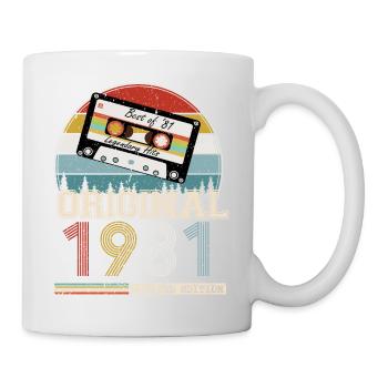 Vintage 1981 Cadeau Anniversaire 43 ans - Mug blanc - blanc - Droite