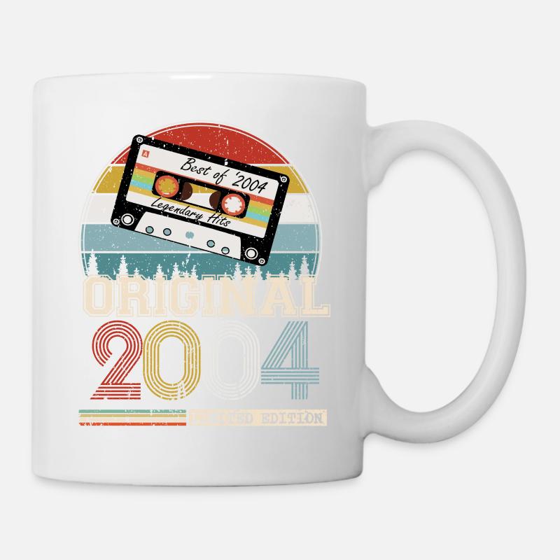 Vintage 2004 Cadeau Anniversaire 20 ans - Mug blanc - blanc