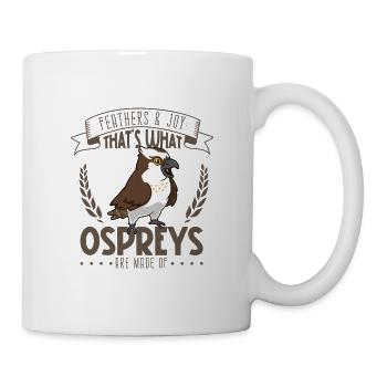 Plumes et joie - Balbuzard pêcheur - Mug blanc - blanc - Droite
