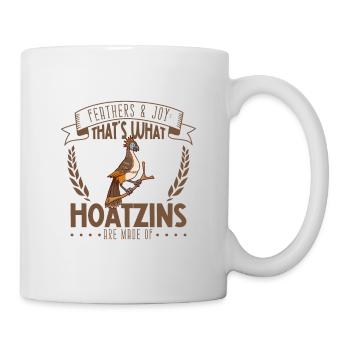 Federn und Freude - Hoatzin - Tasse - Weiß - Rechts