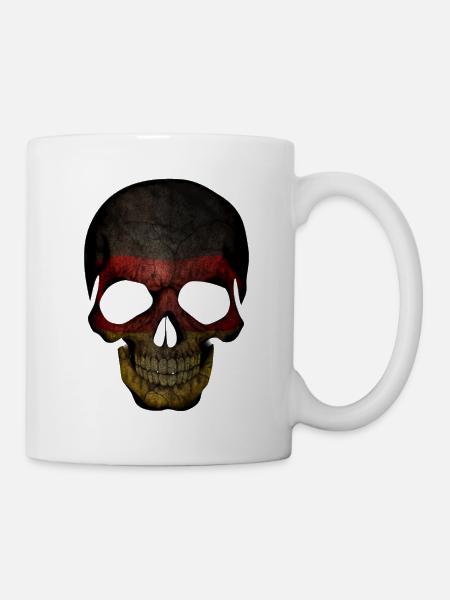 German Skull - Tasse - Weiß
