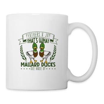 Plumes et joie - Canard colvert - Mug blanc - blanc - Droite