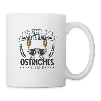 Federn und Freude - Strauß - Tasse - Weiß - Rechts