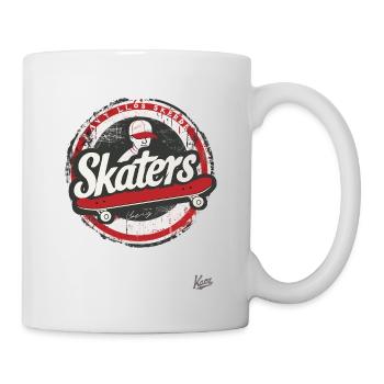 Vintage skateboard for skateboarders and skaters - Mug - white - Right
