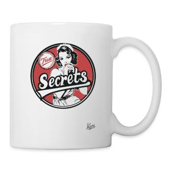 Retro Vintage: Woman with True Secrets - Mug - white - Right