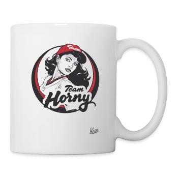 Team Horny baseball player - Mug - white - Right