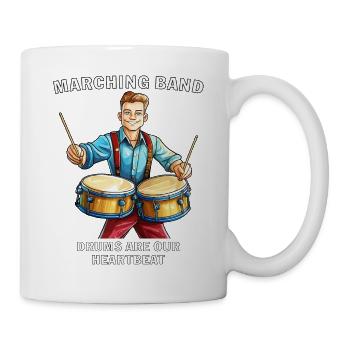 LES TAMBOURS DE FANFARE SONT NOTRE BATTEMENT DE CŒUR - Mug blanc - blanc - Droite