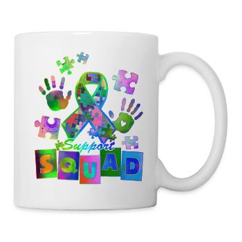 Autism Superhero Caregiver Puzzle Children Anomalous - Mug - white - Right