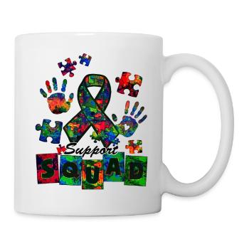 Autism Superhero Caregiver Puzzle Children Anomalous - Mug - white - Right