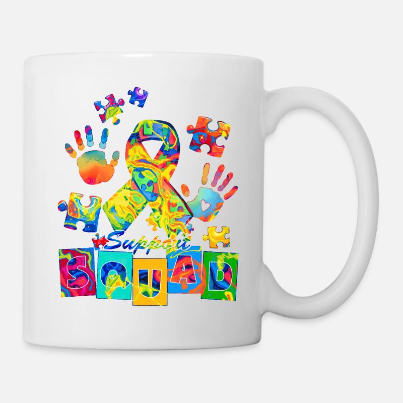 Autisme Super-héros Soignant Puzzle Enfants Anormaux - Mug blanc - blanc