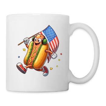 Hot Dog National Hot Dog Day America USA Funny - Mug - white - Right