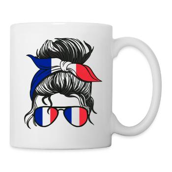 French Girl France Fille Française France - Mug - white - Right