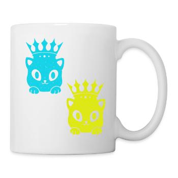 Chat Chats Rétro 80's Vintage 90's - Mug blanc - blanc - Droite