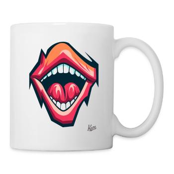 Screaming mouth: Design to scream beautiful! - Mug - white - Right
