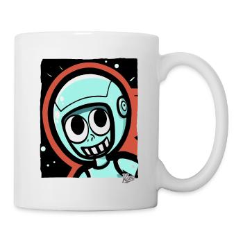 Funny Astronaut Explorer Cartoon - Tasse - Weiß - Rechts
