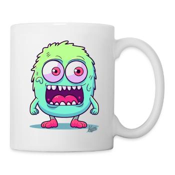 Süßes und Lustiges Monster - Tasse - Weiß - Rechts