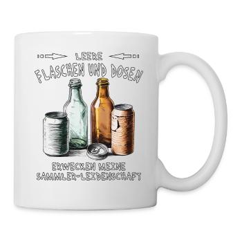 BOTTLES AND CANS COLLECTOR'S PASSION - Mug - white - Right