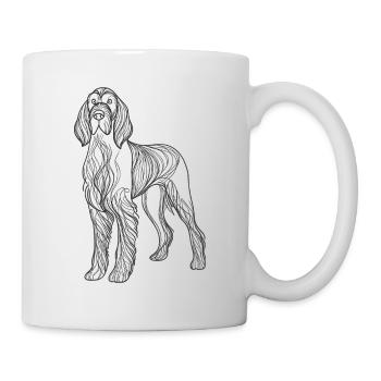 Dessin au trait Spinone italien Italiano - Mug blanc - blanc - Droite
