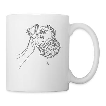 Line Art Kerry Blue Terrier Terriers - Tasse - Weiß - Rechts