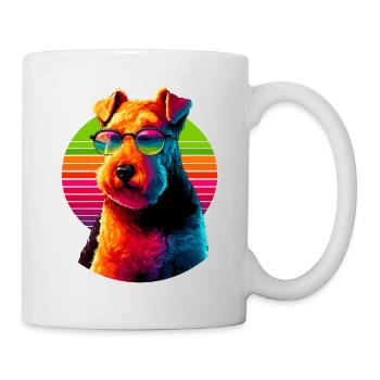 Retro Sunset Sunglasses Lakeland Terrier Terriers - Mug - white - Right