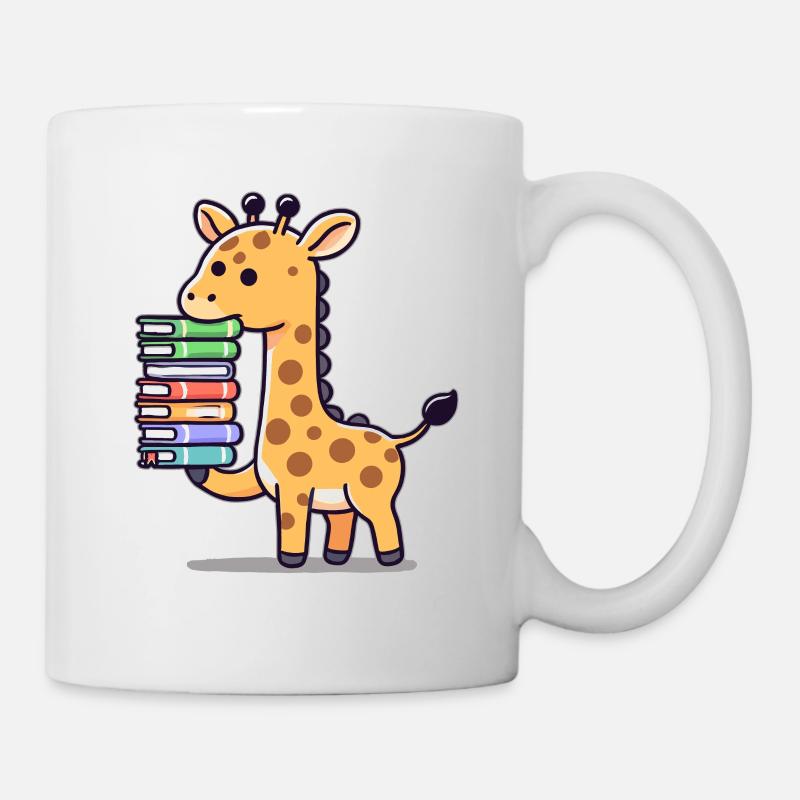 Livres de lecture Giraffe Book Lover - Mug blanc - blanc