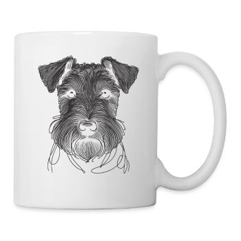 Line Art Lakeland Terrier Terriers Lakie - Mug - white - Right