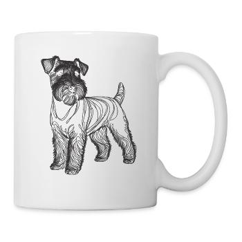 Line Art Lakeland Terrier Terriers Lakie - Mug - white - Right