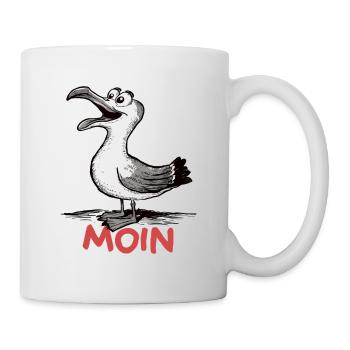 Moin Möwe - Tasse - Weiß - Rechts