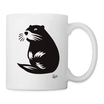 Ein einfacher Bieber - Tasse - Weiß - Rechts